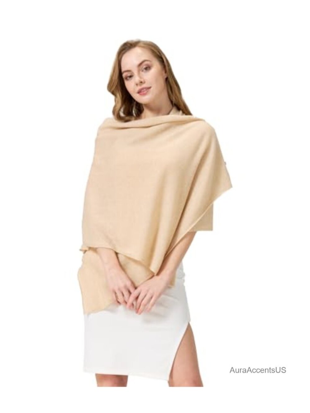Luxury 100% Cashmere Wrap for Women, Knitted Shawl, Lightweight Travel Scarf